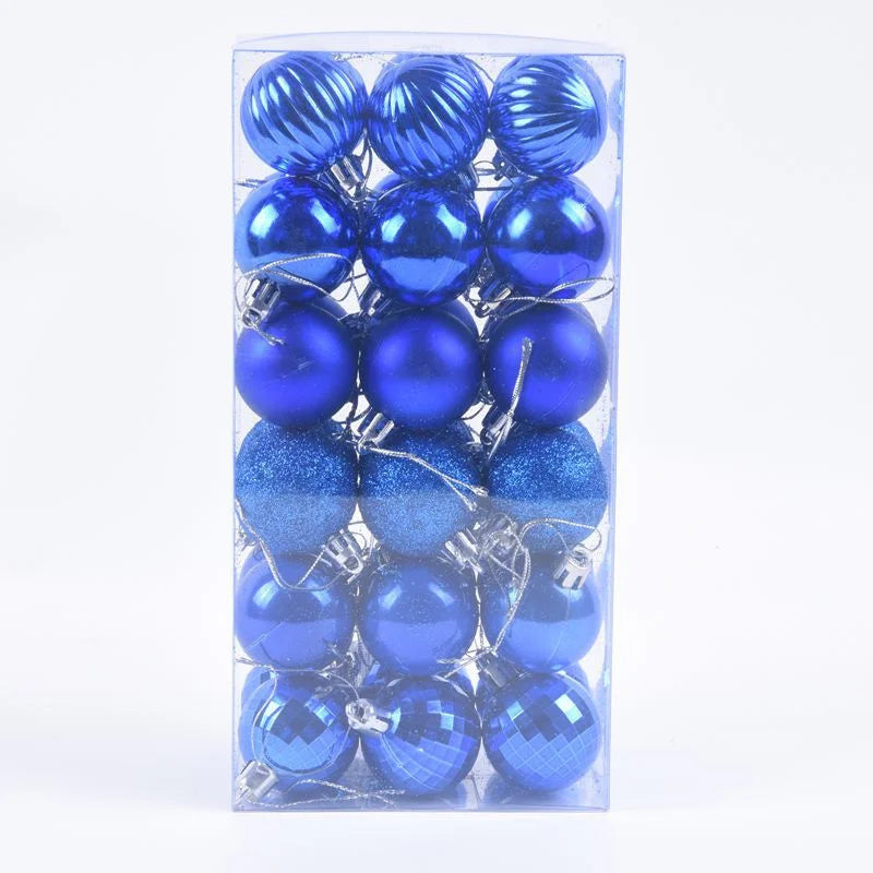 36/24pcs 40mm Merry Christmas Balls Christmas Tree Hanging Ball Ornaments Christmas New Year Party Home Decoration