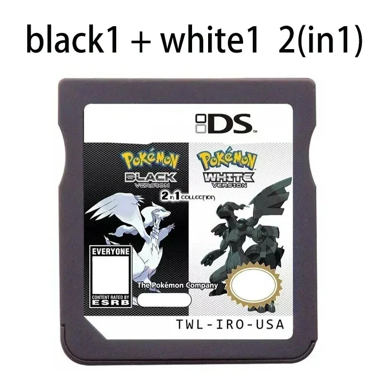 NDS Card Combination Game Card NDS Handheld Player DS Video Game Cartridge HeartGold SoulSilver Black and White Gift