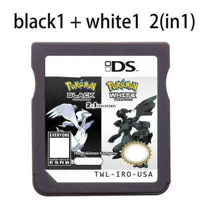 NDS Card Combination Game Card NDS Handheld Player DS Video Game Cartridge HeartGold SoulSilver Black and White Gift