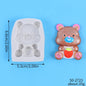 Bear Silicone Mold Cake Topper Fondant Chocolate Candy Cupcake Baking Cake Decorating Tools Polymer Clay Gum Paste Mold