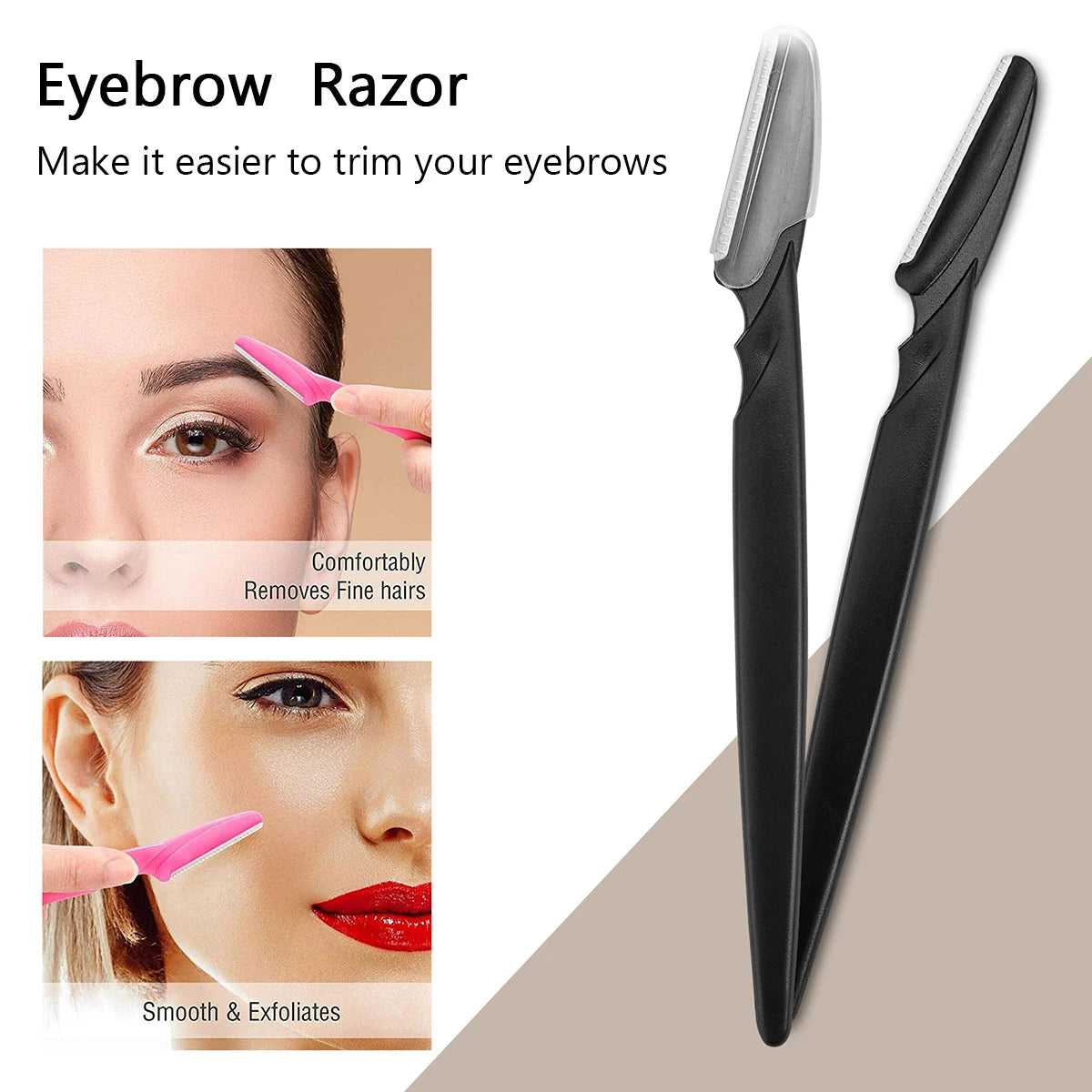 30Pcs/Bottle Eyebrow Razors with Container