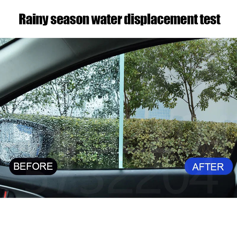 Car Glass Anti-Rain Water Spray Repellent Nano Coating Hydrophobic Waterproof Agent Oil Film Removing Auto Glass Film Agent.