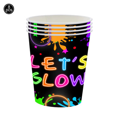 UV Neon Glow Party Hats – Blacklight Fluorescent Plastic Hats for Kids & Adults