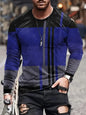 Fashion Trend Men's Crew-neck Long Sleeves Cross 3D Printed Men's Casual Pullover T-shirt Casual All-match Men's Top S-5XL