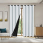 2pcs 100% Blackout Curtains, Thermal Insulated Window Drapes, Window Curtains for Living Room, Bedroom, Kitchen Home Decoration