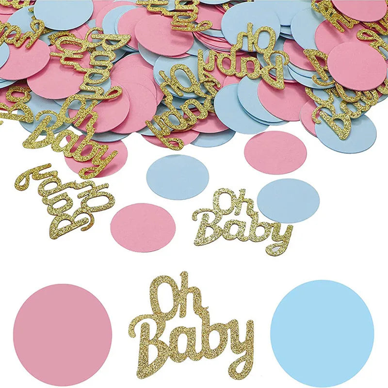 100/200Pcs Little Cutie Orange Baby Shower Confetti Decoration with Gold Baby Confetti for Gender Reveal Tangerine Party Decor