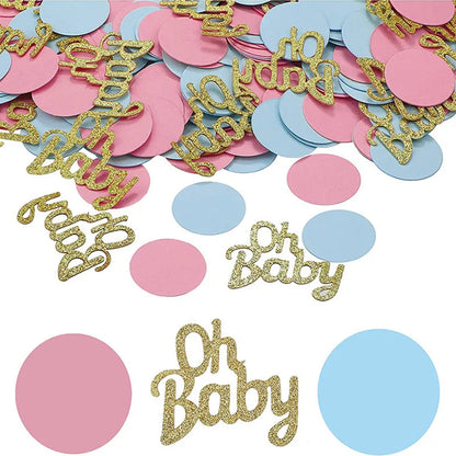 100/200Pcs Little Cutie Orange Baby Shower Confetti Decoration with Gold Baby Confetti for Gender Reveal Tangerine Party Decor