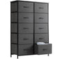 Wardrobe Drawers For With 10 Fabric Drawers and  Steel Frame For  Storage  Closet Bedroom Living Room JHK