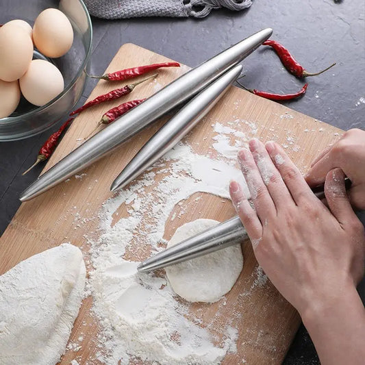Rolling Pin Stainless Steel 18/24/30cm Kitchen Utensils Dough Bake Pizza Noodles Cookie Dumplings Making Non-stick Baking Tools