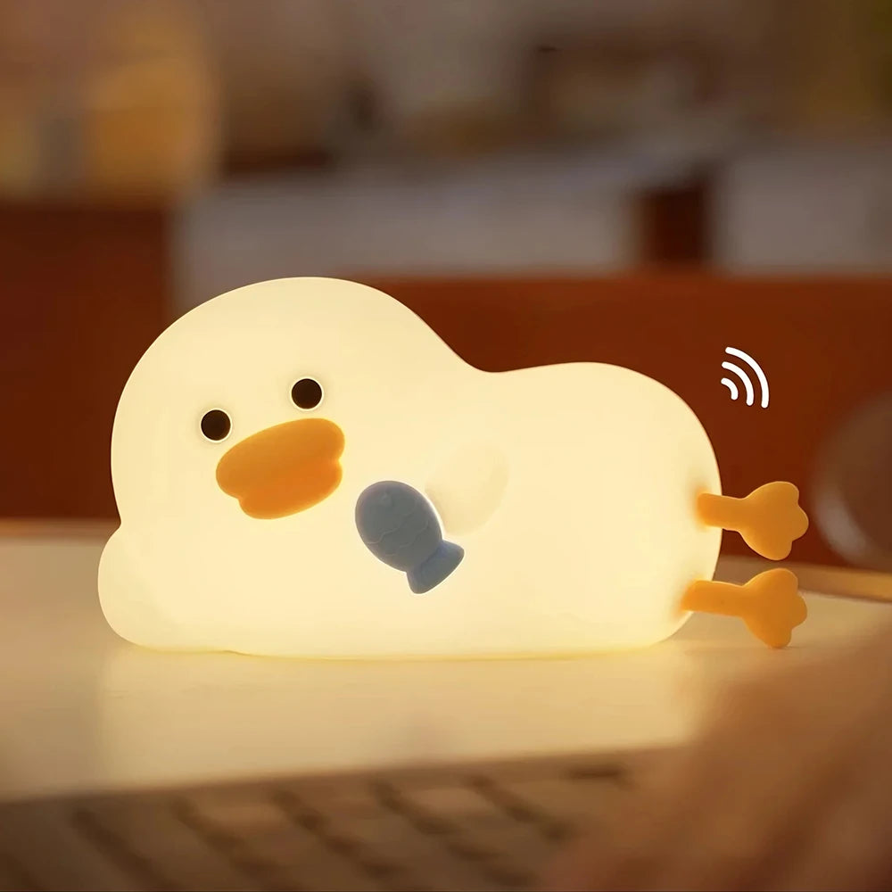 Silicone Night Light – Soft Dimmable LED Squishy Animal Bedside Lamp for Nursery & Gift Giving