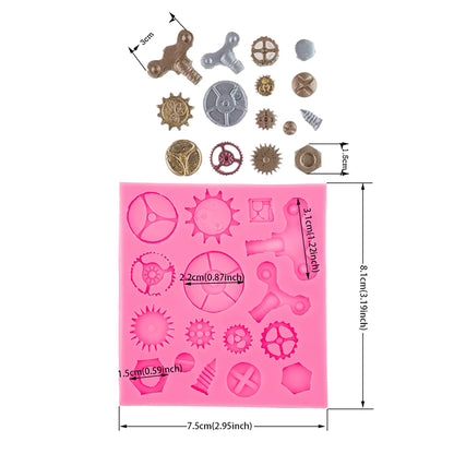 Lock Key Silicone Molds Fondant Chocolate clocks Mold Sugarcraft Clay DIY Baking Tool Cakes Cupcakes Decoration