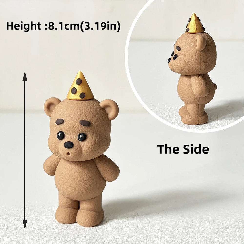 Bear or Balls Cake Toppers Teddy Theme Party Decor