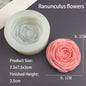 3D Flower Shape Fondant Mold Aromatherapy Candle Silicone Mold Cake Chocolate Decoration Baking Tool Craft Gifts Making Mould