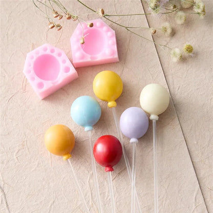 Mini 3D Oval Balloon Silicone Mold DIY Fondant Cake Decorating Tool Chocolate Gumpaste Resin Clay Candle Molds Bakewar
