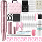 DM Wireless Permanent Makeup Machine Kit Micropigmentation Microblading Pen Eyebrow Tattoo Kit With Ink 15PCS Eyebrow Needles