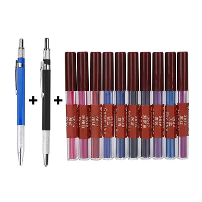 Mechanical Sketch Pencil 2.0mm – Includes 36‑Color Drawing Leads & Replacement Lead Set
