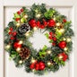 Elegant LED PVC Red Fruit Christmas Wreath Decorations