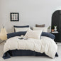 Solid Color Quilt Cover New Milled Washed Cotton Single Bed Duvet Europe US Popular Skin-friendly 220x240 Double Use Bedding