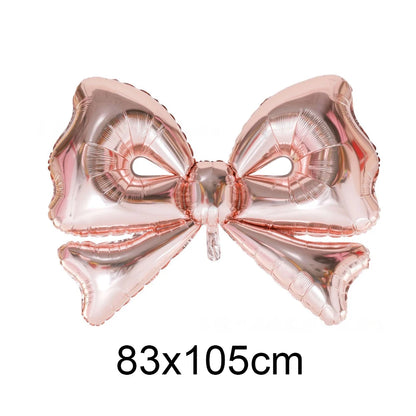 Giant Black Pink Bow Balloon Coquette Birthday Party Decorations Bowknot Balloon for Girls Baby Shower Bridal Wedding Supplies