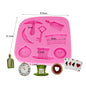 Lock Key Silicone Molds Fondant Chocolate clocks Mold Sugarcraft Clay DIY Baking Tool Cakes Cupcakes Decoration