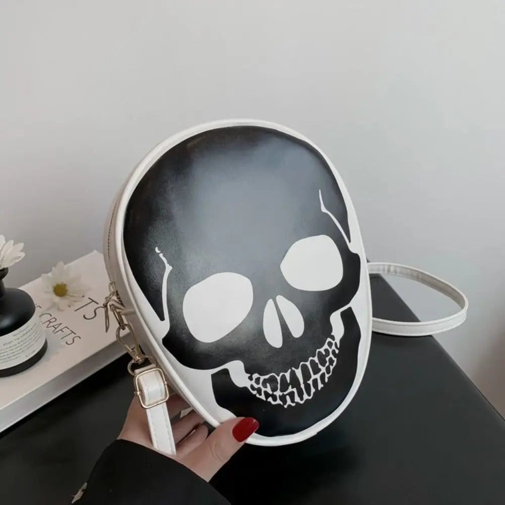 Creative Halloween Skull Crossbody – Gothic Devil & Ghost PU Leather Candy Bag Festival Purse