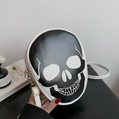 Creative Halloween Skull Crossbody – Gothic Devil & Ghost PU Leather Candy Bag Festival Purse