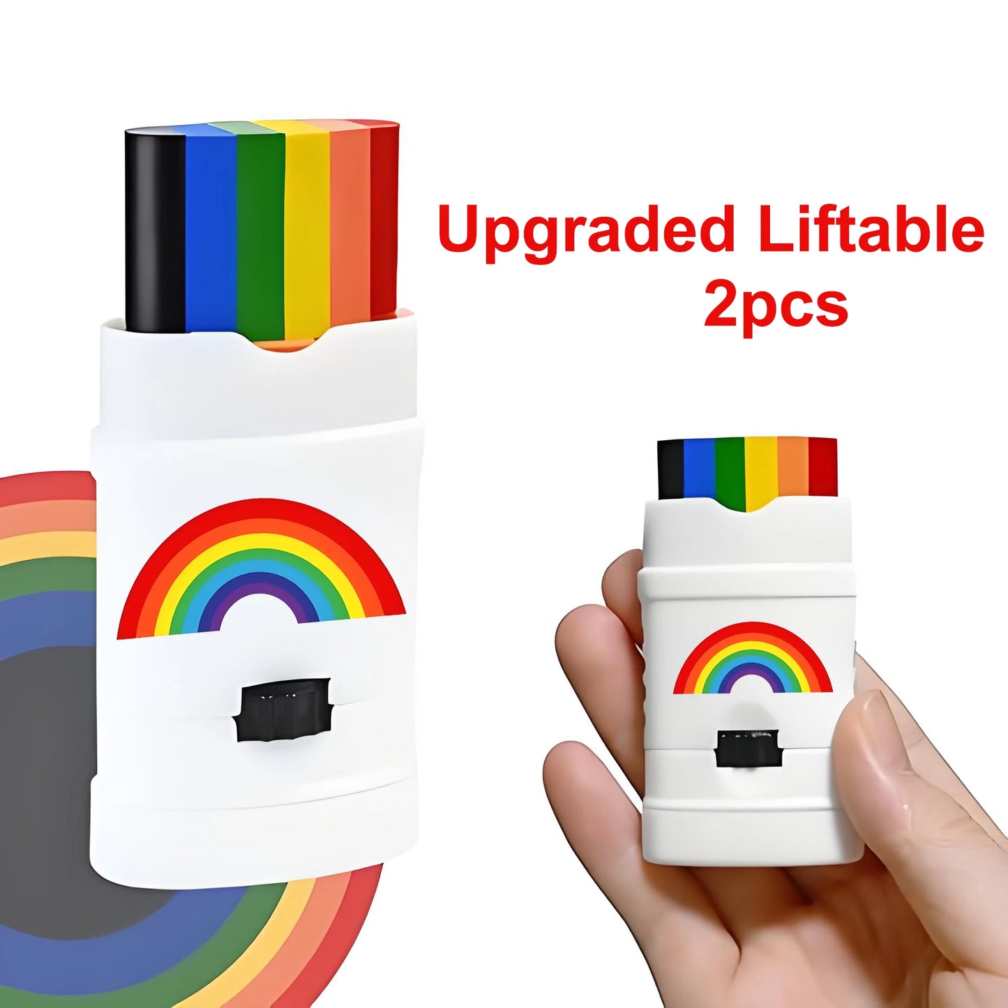 2 Pcs Rainbow Crayon Paint Color Set - Birthday Party Colorful Theme Oil Pastel Accessories, Family Christmas Halloween Gift