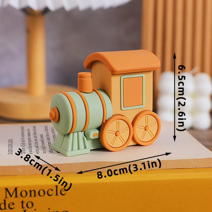 Blue Train Cake Topper Bear Cake Top Carriage Water Balloons Rainbow Tower Cake Decorations Boy Girl Baby Shower Party Supplies