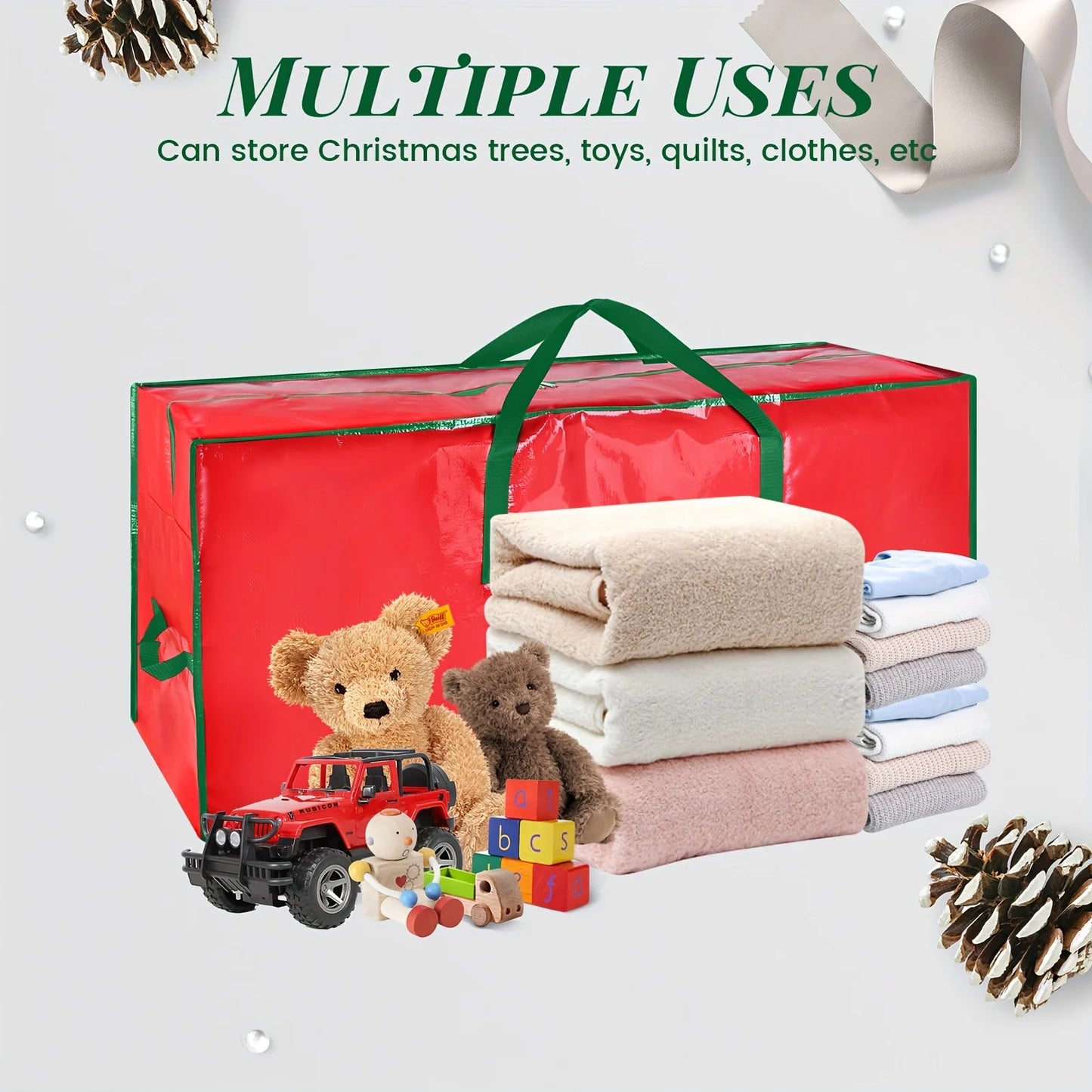 9ft Extra-Large Christmas Tree Storage Bag - Waterproof Durable PVC With Dual Zipper & Sturdy Handles | 24-hour Shipping