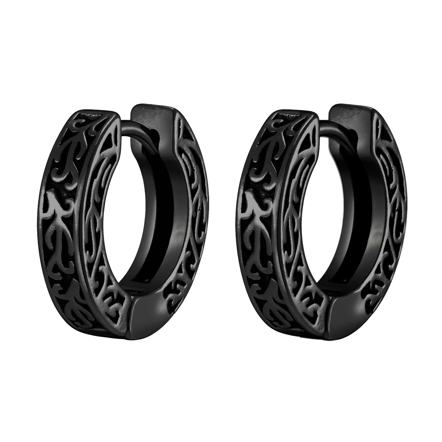 Thick Small Hoop Earrings for Men Teens, Anit Allergy Stainless Steel Huggies Earrings, Unisex Punk Rock Ear Jewelry