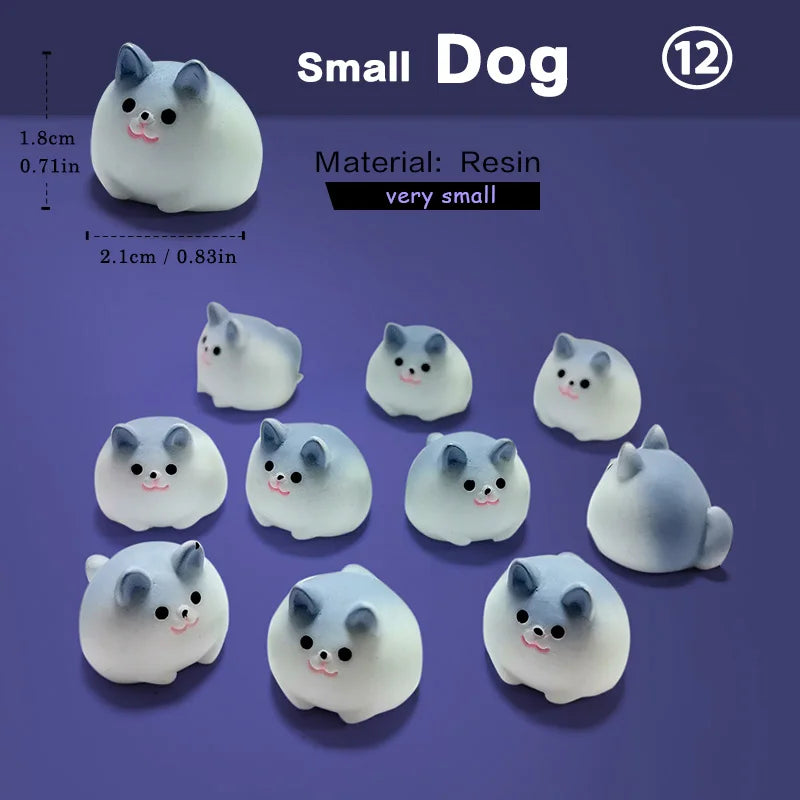 10Pcs Easter Rabbit Dinosaurs Capybara Duck Fox Pig Cat Turtle Frog Bird Figurine Miniature Fairy Garden Decoration Accessories