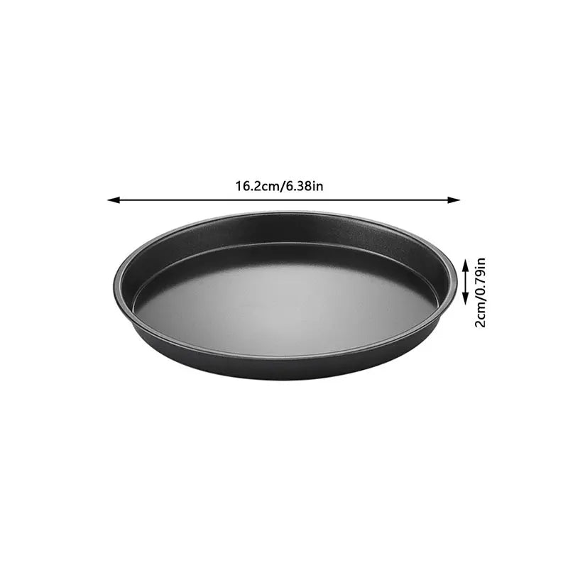 Round Carbon‑Steel Deep‑Dish Pizza Pan – Non‑Stick Baking Tray (6–9 Inch)