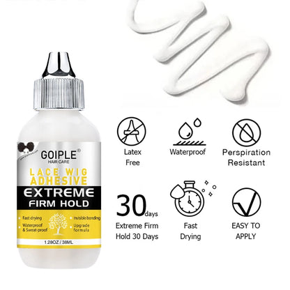 Melting Spray for Lace Front Invisible Wig Glue Waterproof Bond Adhesive Remover Edge Control Gel Wax Stick Wig Caps Styling Kit