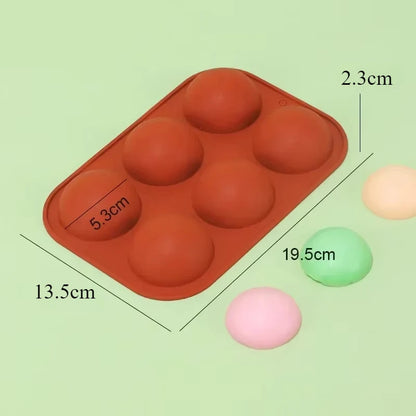 6/8/15/24 Holes Half Ball Sphere Round Silicone Mold 3D Brownie Pudding Mousse Chocolate Dessert DIY Baking Cake Decoration Tool