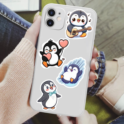 Lovely Penguin Stickers Cartoon DIY Toys Gift Decorative Decal for Kids Scrapbook Junk Journals Laptop Luggage Bottle Waterproof
