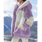 Oversized Jacket for Women Coat Autumn Winter Warm Plush Pocket Hooded Streetwear Loose Lady Zipper Cashmere Outerwear Coat
