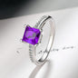 925 Sterling Silver Rings Size 5#-10# Quadrate Zircon High Quality For Women Fine Wedding  Jewelry Accessories Party Gifts