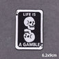 The Death Embroidery Iron On Patches For Clothing DIY Applique Patches On Clothes Skull Badges on backpack Jakcet