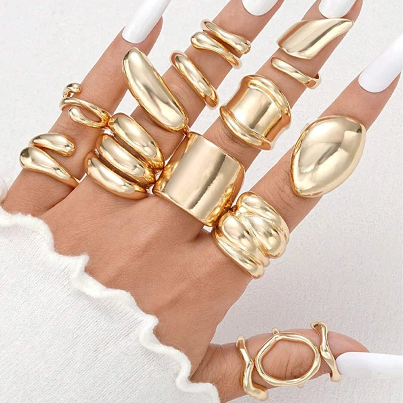 14 Piece Simple Luxury Ring Set