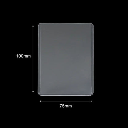50/1Pcs Transparent Card Sleeve with Protective Film Clear Card Holder Idol Photo Game Baseball Card Holders Cover 35PT 3"x4"