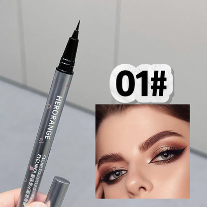 0.01mm ultra-fine precision waterproof liquid eyeliner, black, quick-drying, anti-smudge, anti-sweat, long-lasting eye-slimming