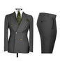 Chic Light Blue Double‑Breasted Groom Suit – Peak Lapel 2‑Piece Formal Wedding Tux Set