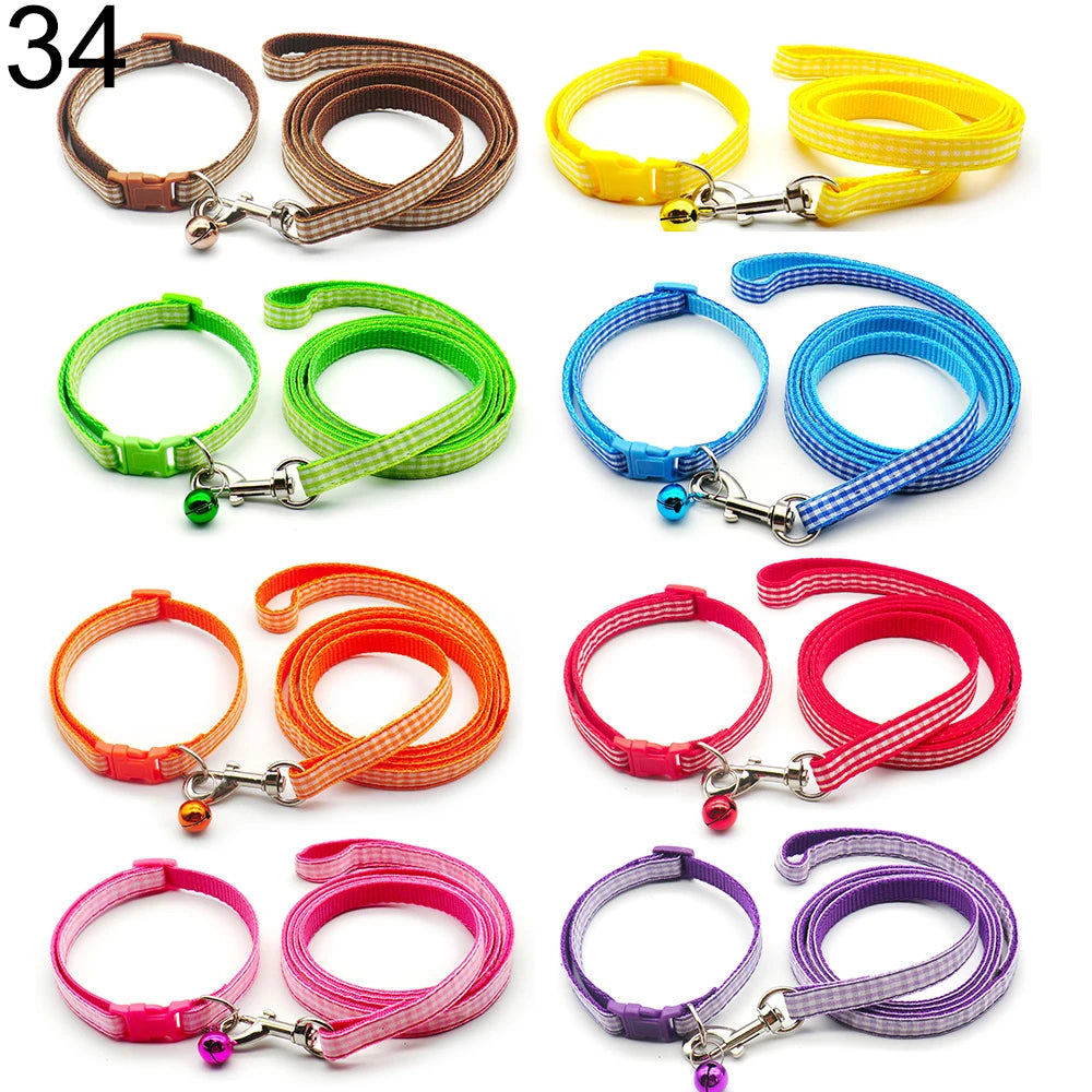 Dog Cat Adjustable Leash  and Collar 24Sets