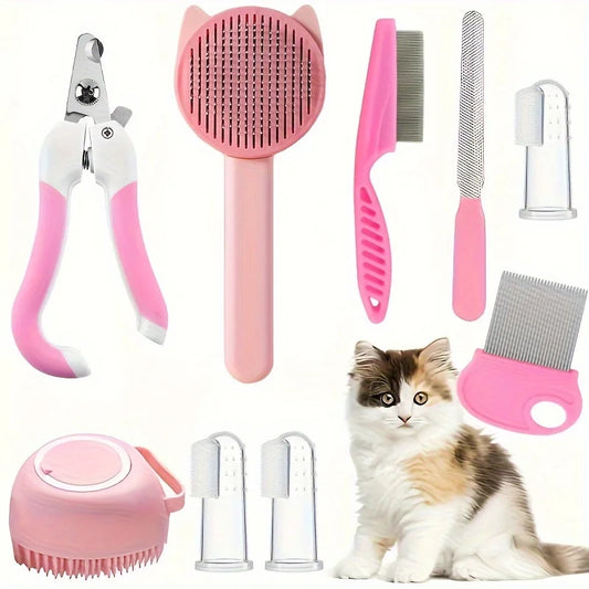 8Pcs Cat/Dog Grooming Kit