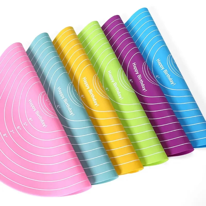 FAIS DU Round Silicone Baking Mat For 12-Inch Diameter Cake Turntable Pad Non-Slip Pad Cake Stand Food Grade Kitchen Baking Tool