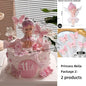 Angel Wing Princess Cake Topper – Fairy Ballet Dance Girl Decor for 1st Birthday, Gender Reveal & Baby Shower