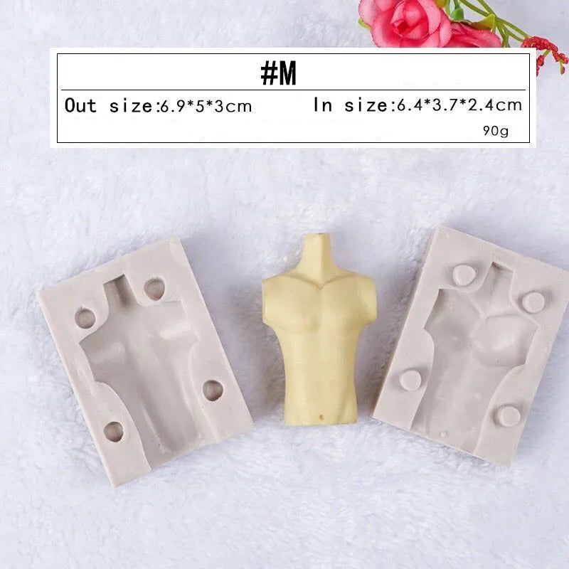 3D Doll Body Silicone Mold Fondant Chocolate Cake Decorating Tool DIY Clay Soft Pottery Doll Human Body Hand and Feet Mold