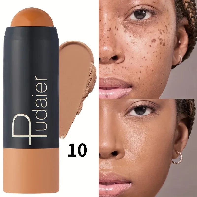 2‑in‑1 Foundation & Concealer Stick – Waterproof Full‑Coverage Smooth Base Makeup