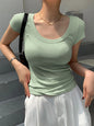 Women Cotton T Shirt Summer  Slim Top   16 Colors