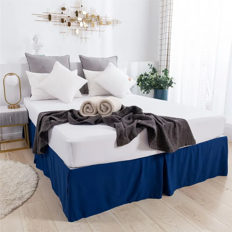 Solid Brushed Bed Skirt Standard Size for Twin Full Queen King Bedroom Beds Cover Non-slip Mattress Cover Bedsheet/ Bedspread